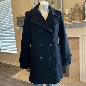 Anne Klein Wool PeaCoat Black size M